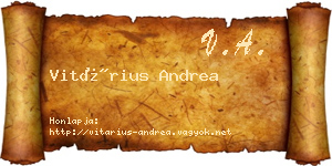 Vitárius Andrea névjegykártya