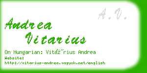 andrea vitarius business card